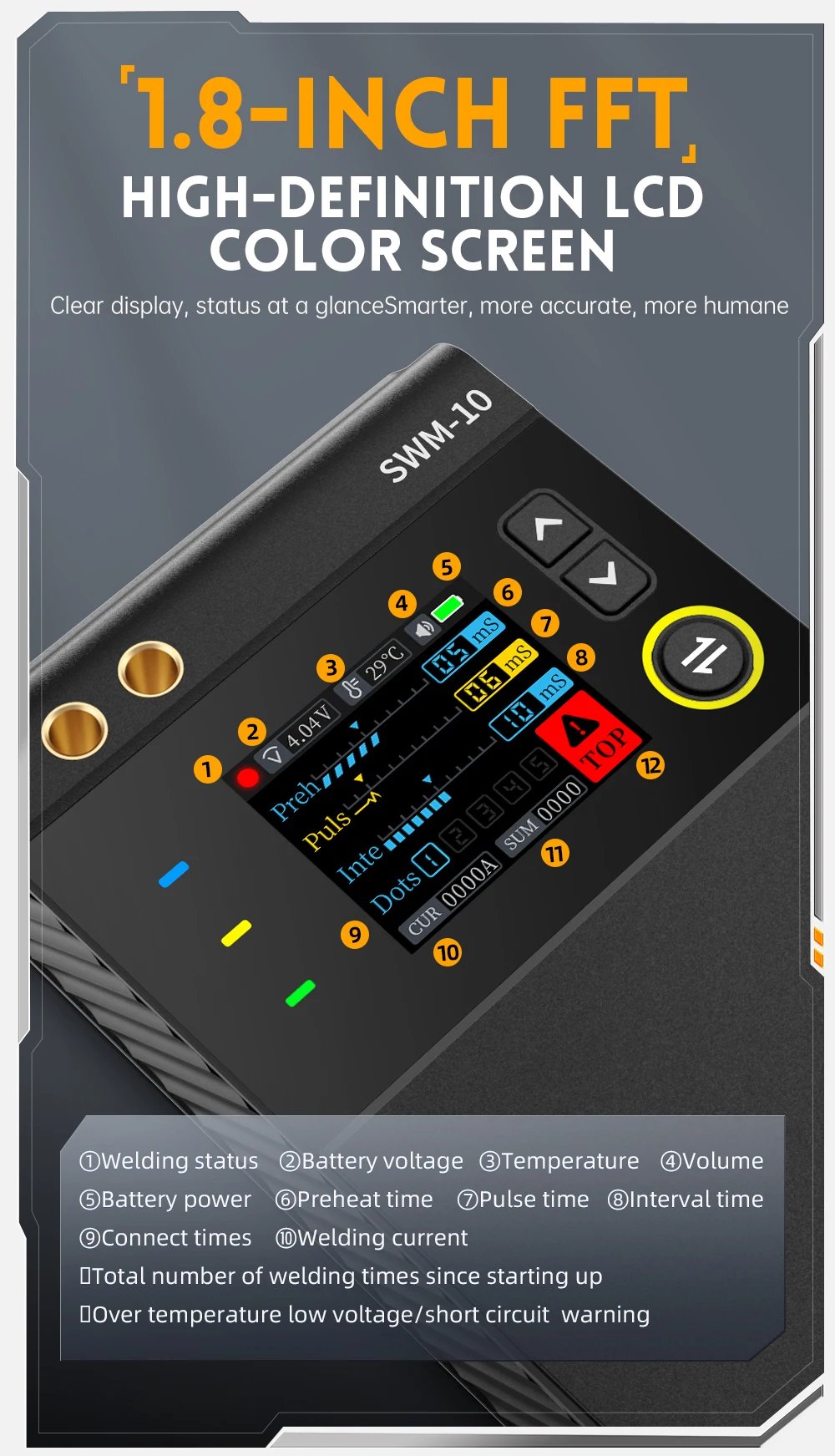 FNIRSI SWM-10 Portable Battery Spot Welder DIY Mini Welding Machine 18650 Battery Pack Welding Tool 5000mah Weldable 0.25mm